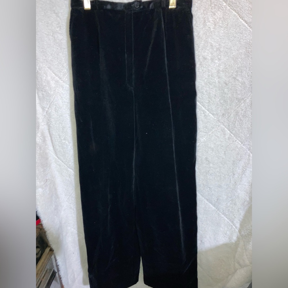 BLACK VELVET THICK PANTS